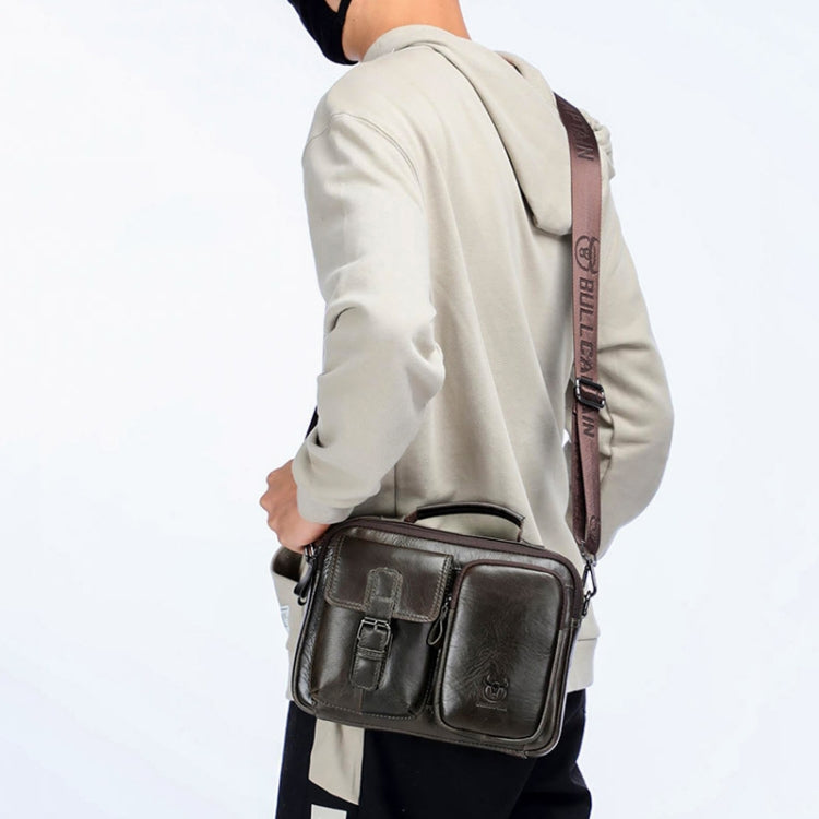 BULL CAPTAIN 036 Men Leather Shoulder Bag Retro First-Layer Cowhide Messenger Bag