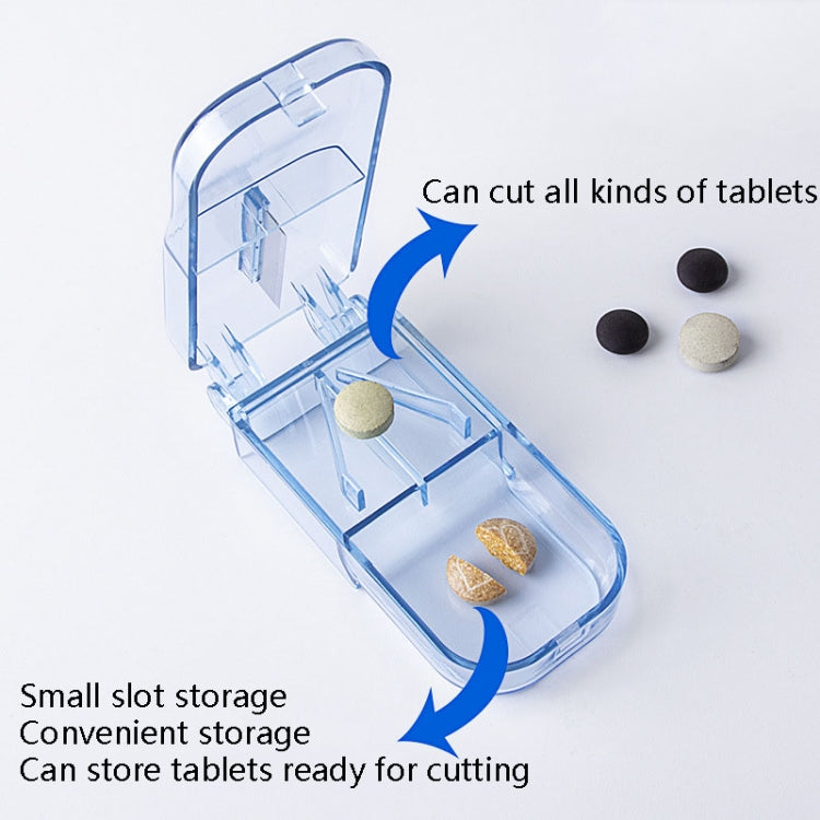 2pcs R8335 Transparent Medicine Cutter Food Grade Plastic Split Cartridge Pill Separator