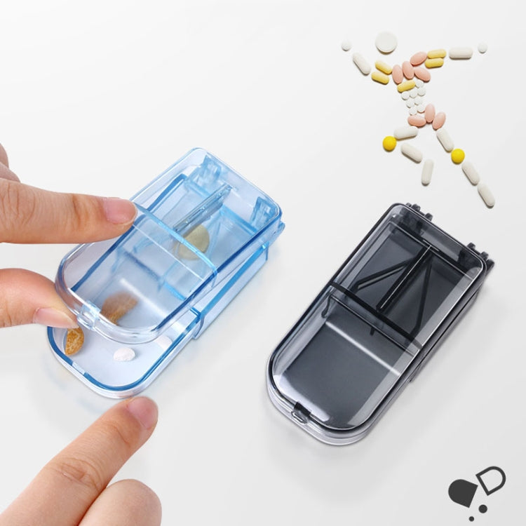 2pcs R8335 Transparent Medicine Cutter Food Grade Plastic Split Cartridge Pill Separator
