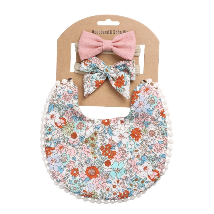 Baby Linen Cotton Printed Double-sided Saliva Towel Headband Set, DP021-1, DP021-2, DP021-3, DP021-4, DP021-5, DP021-6, DP021-7, DP021-13, DP021-9, DP021-10, DP021-11, DP021-12