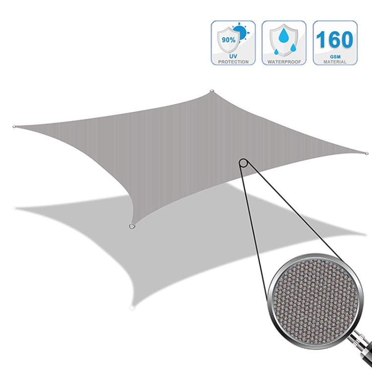 Outdoor Garden Sunshade Sail Waterproof Anti-UV Canopy, Size: 5m x 5m
