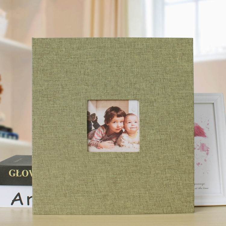 10 Inch 20 Pages/40P Cloth Photo Album Self-Adhesive DIY Laminated Photo Album, Red, Green, Ginger Yellow, Gray