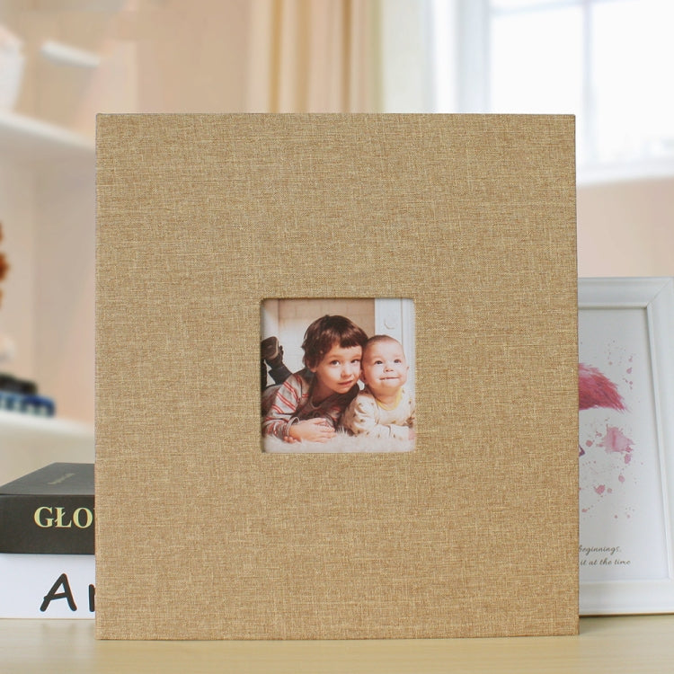 10 Inch 20 Pages/40P Cloth Photo Album Self-Adhesive DIY Laminated Photo Album, Red, Green, Ginger Yellow, Gray