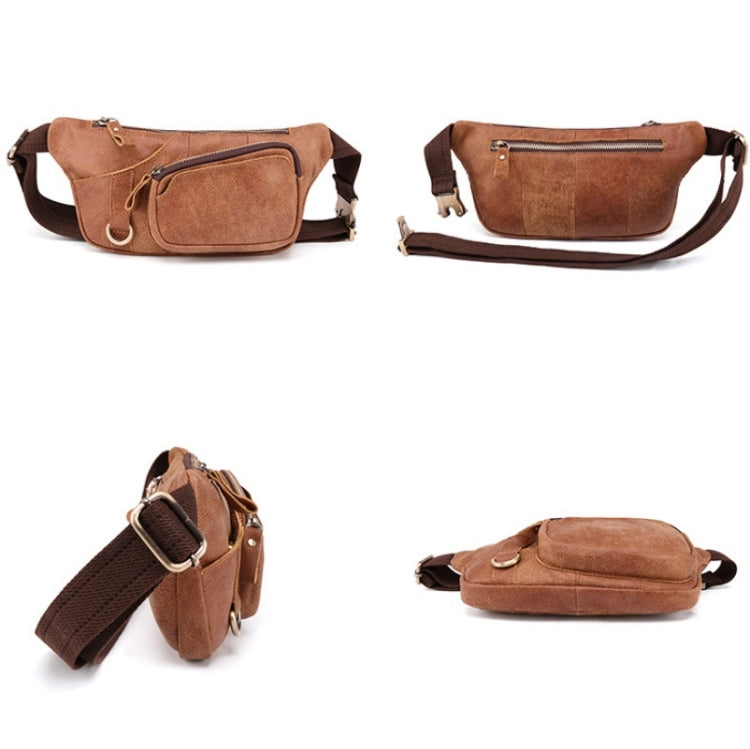 Men Leather Waist Bag Outdoor