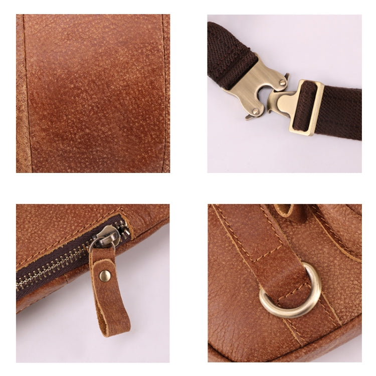 Men Leather Waist Bag Outdoor
