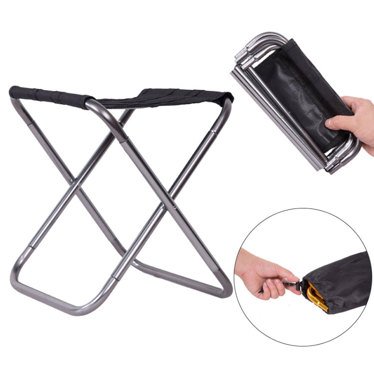 Outdoor Portable Camping Folding Chair 7075 Aluminum Alloy Fishing Barbecue Stool, Size: 24.5x22.5x27cm, Camping Folding Chair (Silver Gray), Camping Folding Chair (Gold), Camping Folding Chair (Red), Camping Folding Chair (Blue)