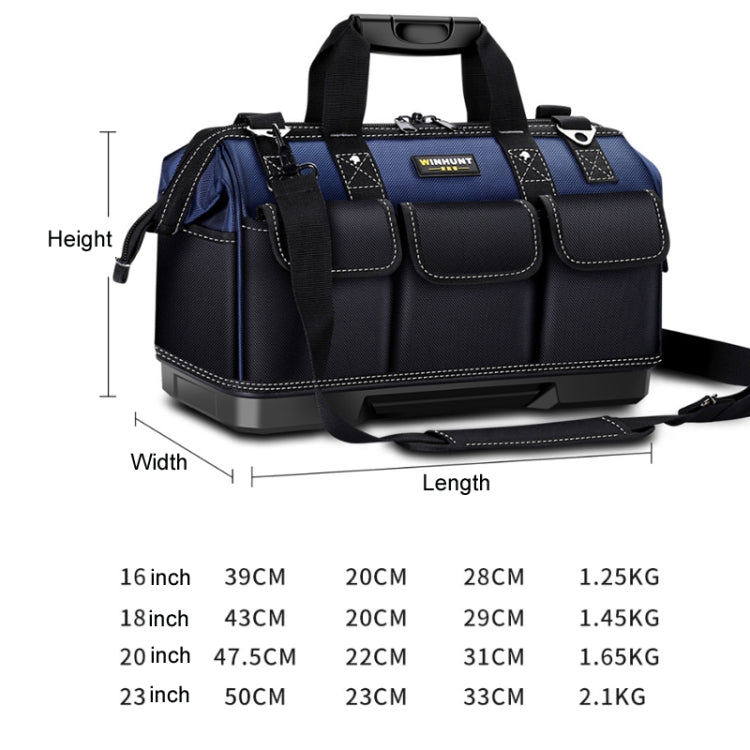 WINHUNT Multi-Function Hardware Repair Tool Canvas Bag, Plastic Bottom 20 inch, Simple Upgrade 16 inch, Simple Upgrade 18 inch, Simple Upgrade 20 inch, Simple Upgrade 23 inch