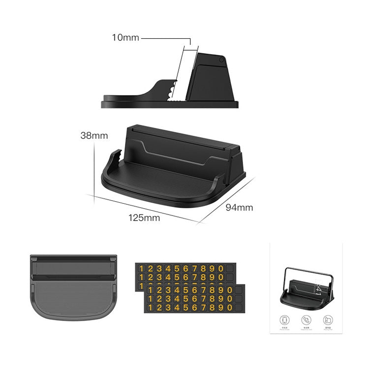 SHUNWEI SD-1028 Car Temporary Parking Card Car Mobile Phone Holder Multi-Function Hidden Temporary Parking Card, SD-1028