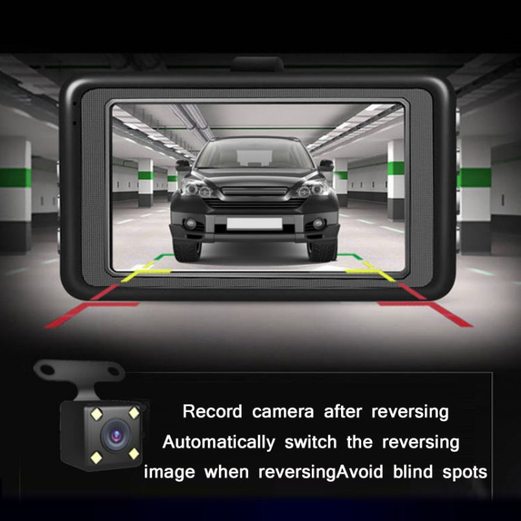3.0 Inch HD 1080P Wide-Angle Driving Recorder With Reversing Image Specification:, Normal Definition Single Record(Black), HD Single Record(Black), HD Double Record(Black)