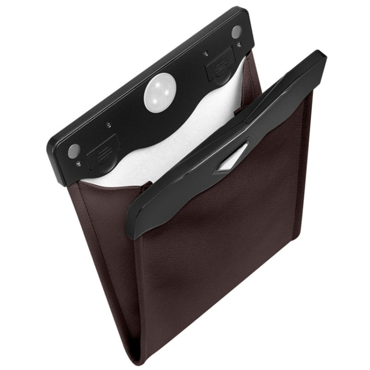 Car Trash Can Storage Bag Hanging Paste With LED Light Garbage Bag, Paste Black, Paste Brown, Paste Beige, Paste Red