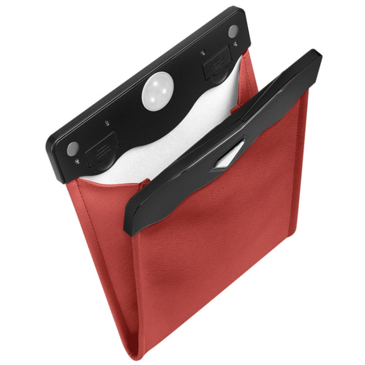Car Trash Can Storage Bag Hanging Paste With LED Light Garbage Bag, Paste Black, Paste Brown, Paste Beige, Paste Red