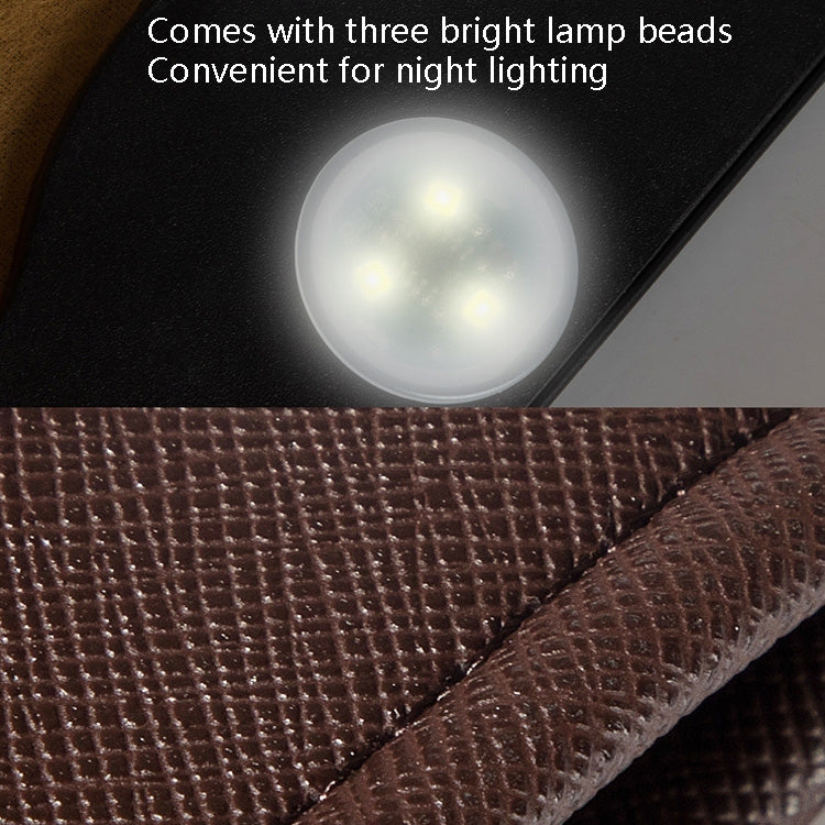 Car Trash Can Storage Bag Hanging Paste With LED Light Garbage Bag, Paste Black, Paste Brown, Paste Beige, Paste Red