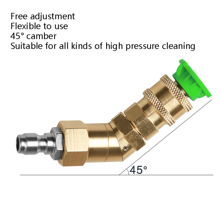 Car Wash Machine With High Pressure Air Conditioning Cleaning Nozzle 1/4 Copper Rotary Bending Joint 360 Degree Rotation Universal Fast Plug, 1/4 Copper Cleaning Nozzle