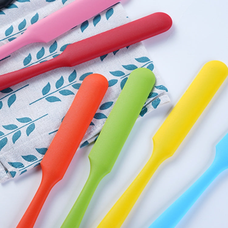 Long Silicone Spatula Butter Cake Cream Scraper Baking Tool, Pink, Red, Orange, Green, Blue, Yellow, Black