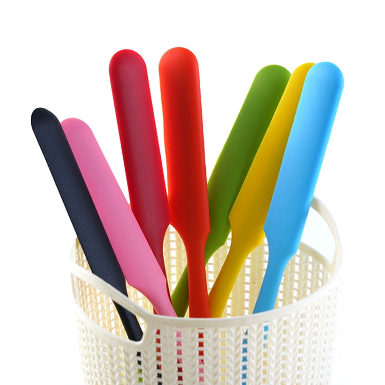 Long Silicone Spatula Butter Cake Cream Scraper Baking Tool, Pink, Red, Orange, Green, Blue, Yellow, Black
