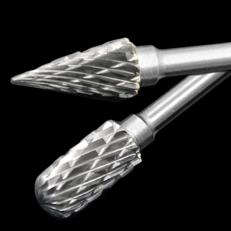 10 PCS / Set Hard Alloy Tungsten Steel Grinding Head Double Pattern Rotating Milling Cutter Head Root Carving Knife, Style:, Transparent Box, Blue Box