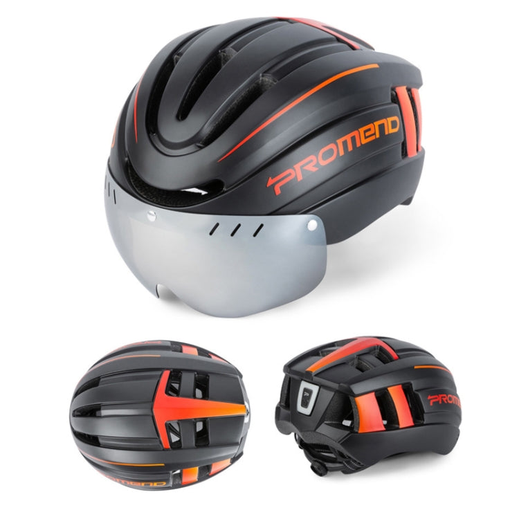 PROMEND TK-12H15 Mountain Bike USB Magnetic Goggles Helmet With Warning Light