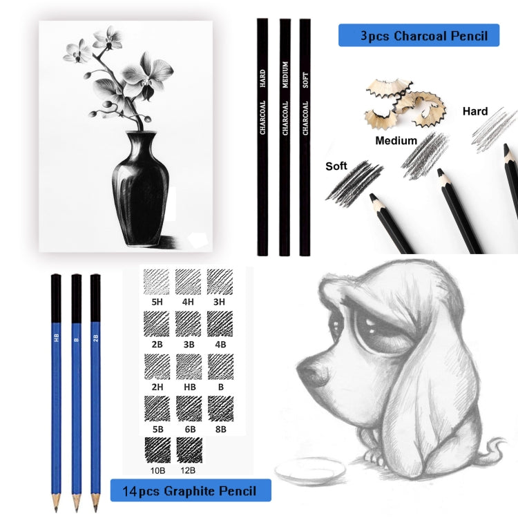 KALOLR YW-PC083 أداة رسم محمولة 83 في 1، مجموعة رسم تخطيطي متعددة الألوان قابلة للذوبان في الماء، YW-PC083