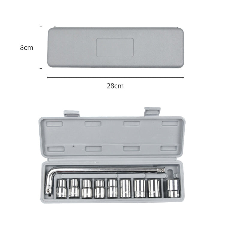 CY-0117 Sleeve Combination Tool Set Ratchet Repair Emergency Tricycle Auto Repair Multi-Function Set, 10 PCS / Set