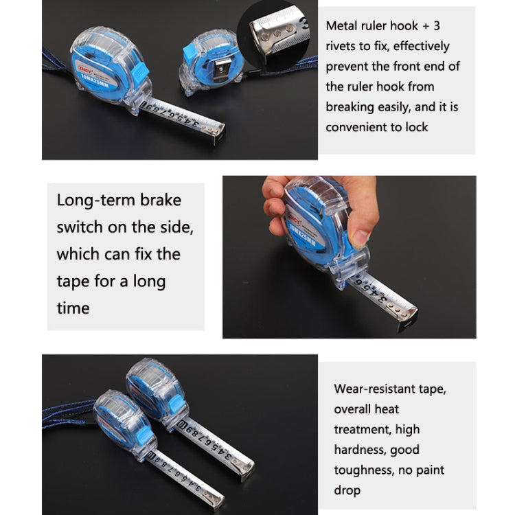ZHCY CY-0107 Stainless Steel Drop-Proof Waterproof And Rust-Proof Steel Tape Measure, Size: 3m x 19mm, 3m x 19mm, 5m x 19mm, 5m x 25mm, 7.5m x 25mm, 10m x 25mm