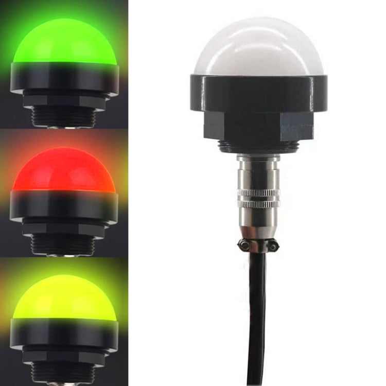 24V Safety Three-Color Warning Light Alarm LED Hemispherical Waterproof Indicator, Style 1, Style 2