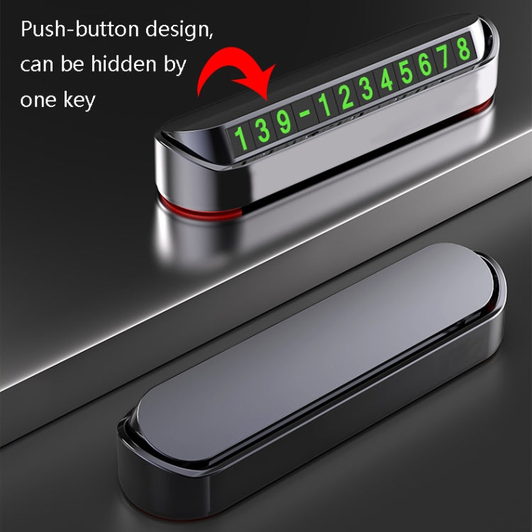 Hidden Parking Number Card Nightlight Number Button Parking Number Card, Style:, Neutral (Black), Neutral (White)