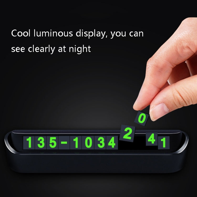 Hidden Parking Number Card Nightlight Number Button Parking Number Card, Style:, Neutral (Black), Neutral (White)
