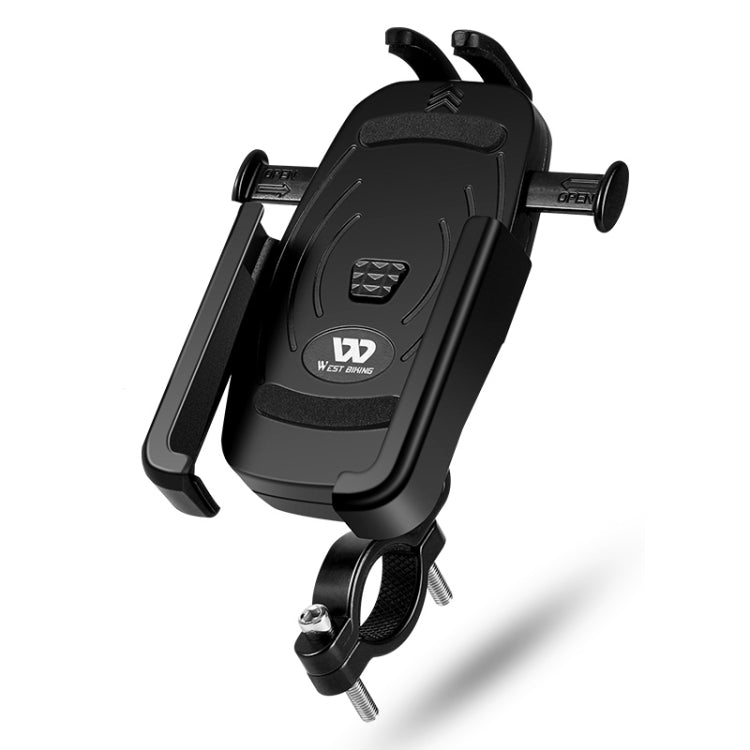 WEST BIKING Bike Mobile Phone Holder Aluminum 360 Rotatable Electric Bike Scooter Motorcycle Phone Stand,Style: