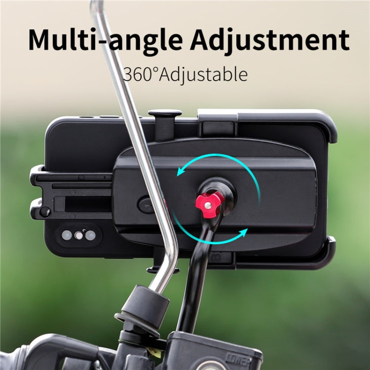 WEST BIKING Bike Mobile Phone Holder Aluminum 360 Rotatable Electric Bike Scooter Motorcycle Phone Stand,Style: