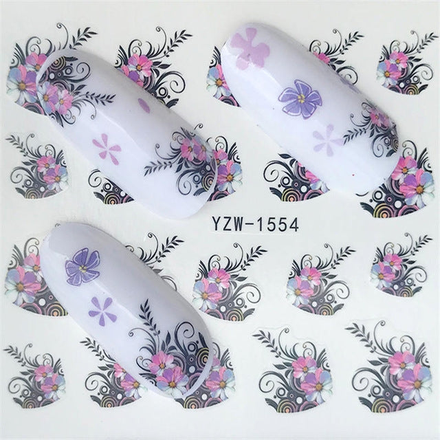 10 PCS Summer Colorful Nail Sticker Water Transfer Nail Decorations, YZW-008, YZW-102, YZW-107, YZW-120, YZW-121, YZW-124, YZW-125, YZW-126, YZW-136, YZW-137, YZW-143, YZW-1441, YZW-1442, YZW-154, YZW-1550, YZW-1554, YZW-165, YZW-169, YZW-170, YZW-172