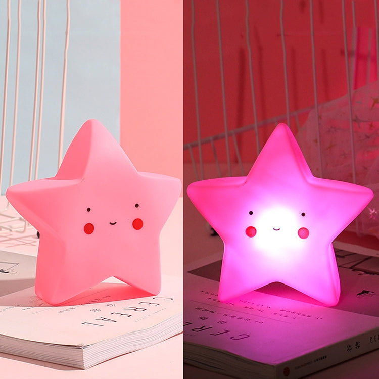3 PCS Stars Night Light Baby Care Bedside Decoration Light, Yellow, Pink, White, Blue