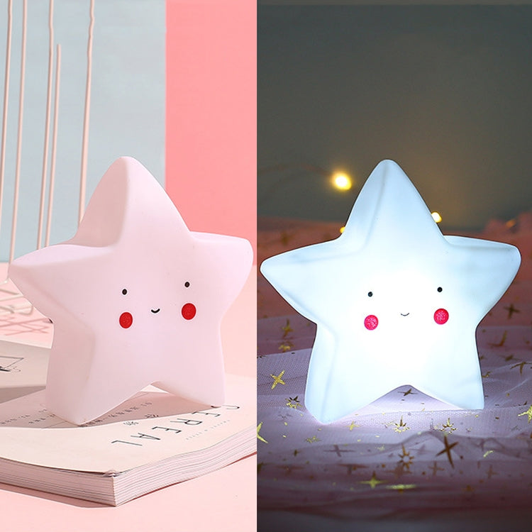 3 PCS Stars Night Light Baby Care Bedside Decoration Light, Yellow, Pink, White, Blue