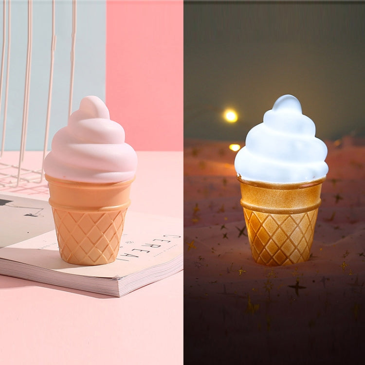 3 PCS Cartoon Ice Cream Night Light Children Room LED Light, Blue, White, Pink
