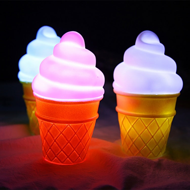 3 PCS Cartoon Ice Cream Night Light Children Room LED Light, Blue, White, Pink