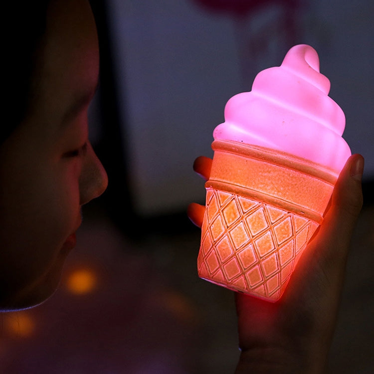 3 PCS Cartoon Ice Cream Night Light Children Room LED Light, Blue, White, Pink