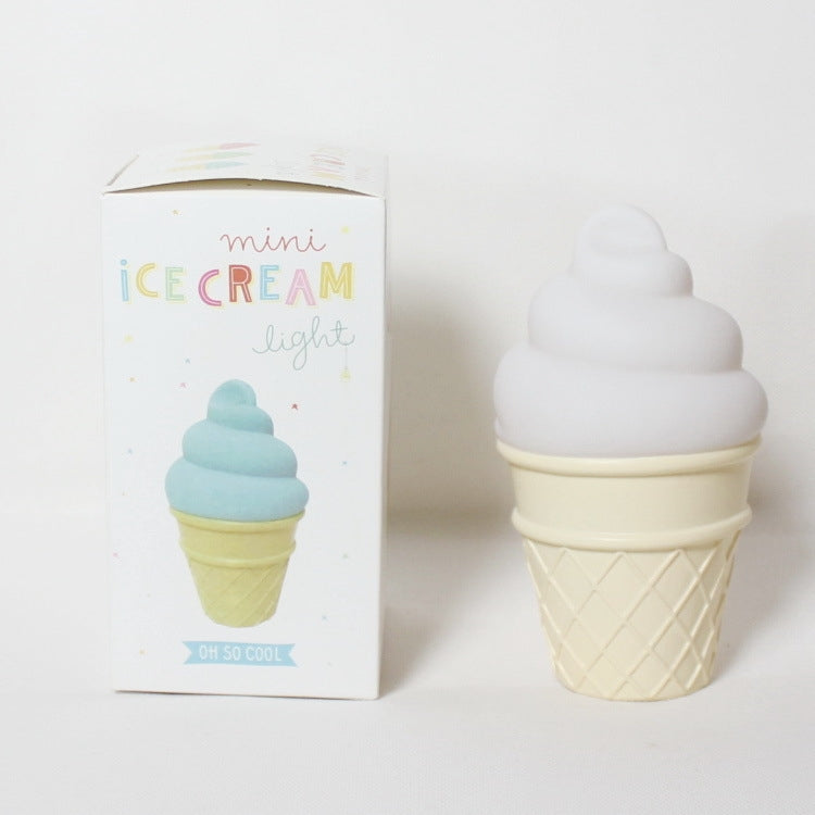 3 PCS Cartoon Ice Cream Night Light Children Room LED Light, Blue, White, Pink