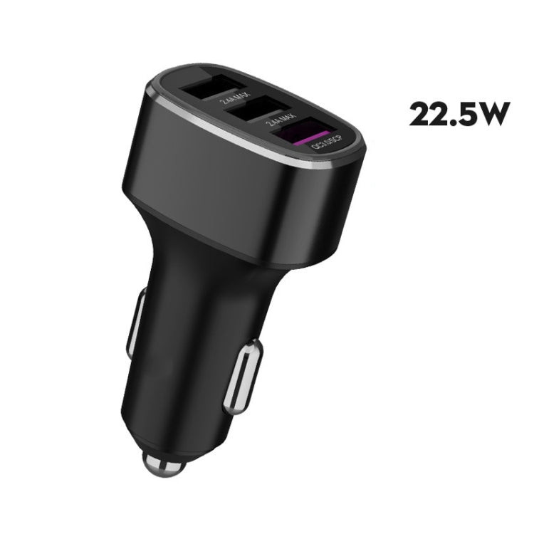 شاحن سيارة سريع بثلاثة منافذ USB لهواتف هواوي/أوبو/فيفو/ون بلس وأجهزة الشحن السريع الأخرى، GT680 أسود، GT680 رمادي، GT780 أسود، GT780 رمادي