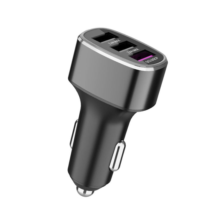 شاحن سيارة سريع بثلاثة منافذ USB لهواتف هواوي/أوبو/فيفو/ون بلس وأجهزة الشحن السريع الأخرى، GT680 أسود، GT680 رمادي، GT780 أسود، GT780 رمادي