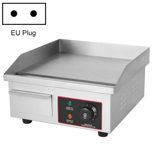 Fuyi Commercial Desktop Electric Stove Stainless Steel Body Cast Iron Skewers Pancake Electric Griddle, EU Plug, EG-818B
