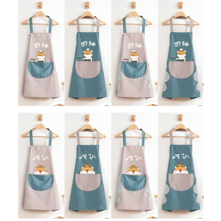 Home Kitchen Waterproof And Oil-Proof Apron Cute Cooking Work Apron, Colour: Foodie Light Pink (Ordinary), Foodie Light Pink (Ordinary), Foodie Water Blue (Ordinary), Chef Light Pink (Ordinary), Chef Water Blue (Ordinary), Foodie Light Pink (Hand Wipe)...