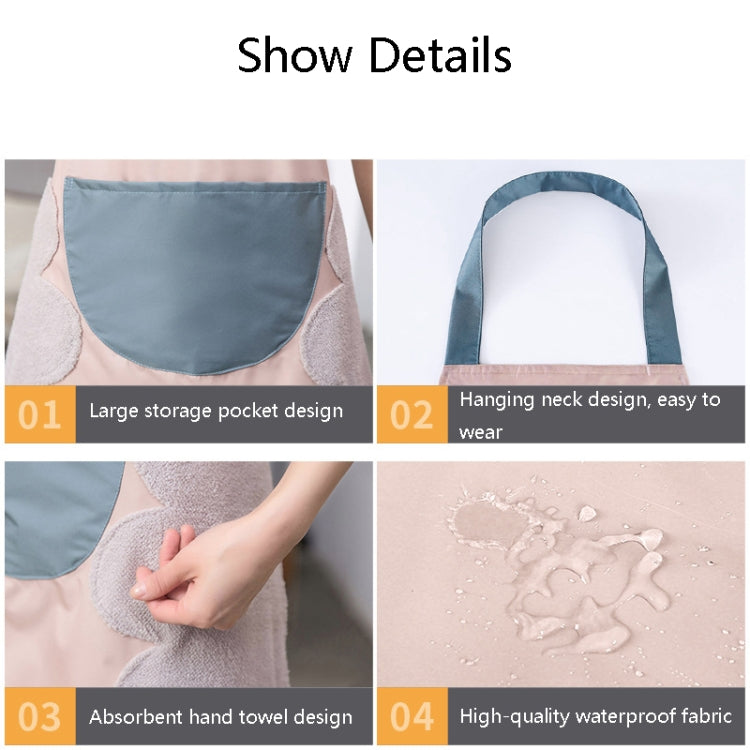 Home Kitchen Waterproof And Oil-Proof Apron Cute Cooking Work Apron, Colour: Foodie Light Pink (Ordinary), Foodie Light Pink (Ordinary), Foodie Water Blue (Ordinary), Chef Light Pink (Ordinary), Chef Water Blue (Ordinary), Foodie Light Pink (Hand Wipe)...