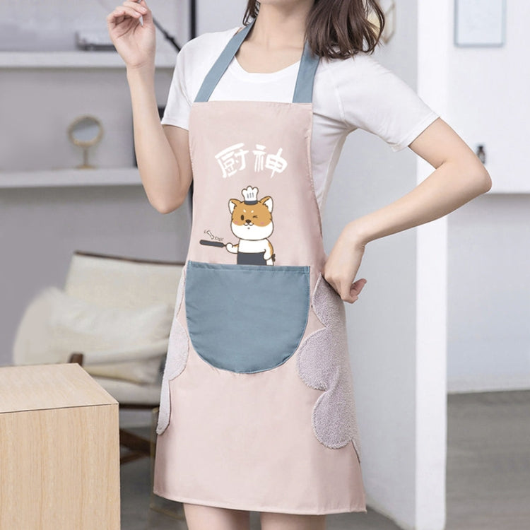 Home Kitchen Waterproof And Oil-Proof Apron Cute Cooking Work Apron, Colour: Foodie Light Pink (Ordinary), Foodie Light Pink (Ordinary), Foodie Water Blue (Ordinary), Chef Light Pink (Ordinary), Chef Water Blue (Ordinary), Foodie Light Pink (Hand Wipe)...