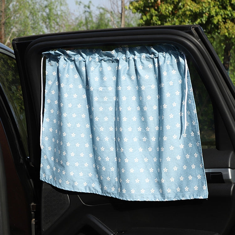 Car Curtains Cotton Car Suction Cup Sunshade Sun Protection Thermal Curtain, Cherry, Blue Flower, Bunny, Small Floral, Coffee Dot, Blue Striped Rabbit, Long Ear Rabbit, Pink Peach Heart, Pony