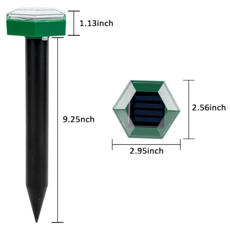 Outdoor Hexagonal Solar Ultrasonic Mole Repeller Inserted Into The Lawn Outdoor Animal Repeller, Animal Repeller