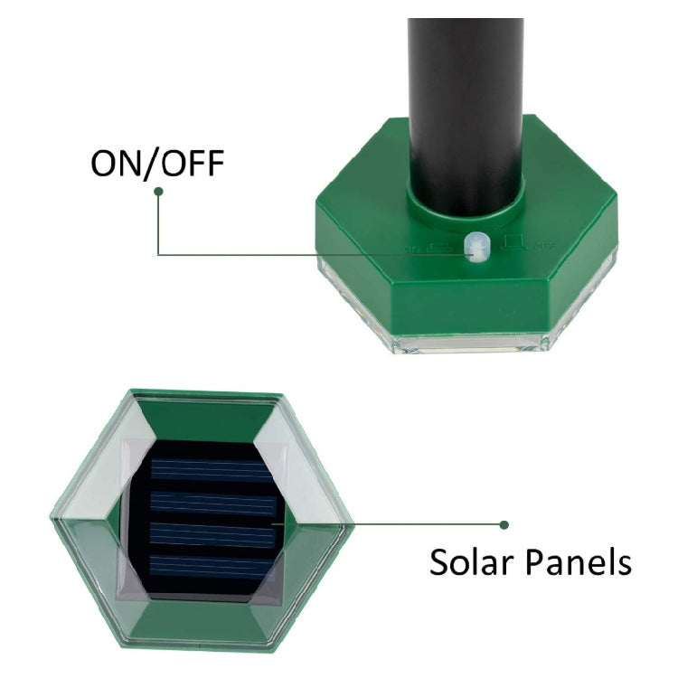 Outdoor Hexagonal Solar Ultrasonic Mole Repeller Inserted Into The Lawn Outdoor Animal Repeller, Animal Repeller