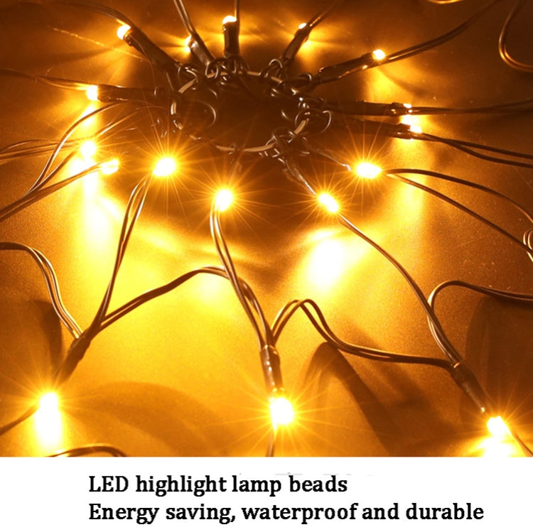 مصباح شبكة العنكبوت LED مع جهاز تحكم عن بعد، ديكورات الهالوين، مزود بالطاقة، مدخل USB، صندوق بطارية