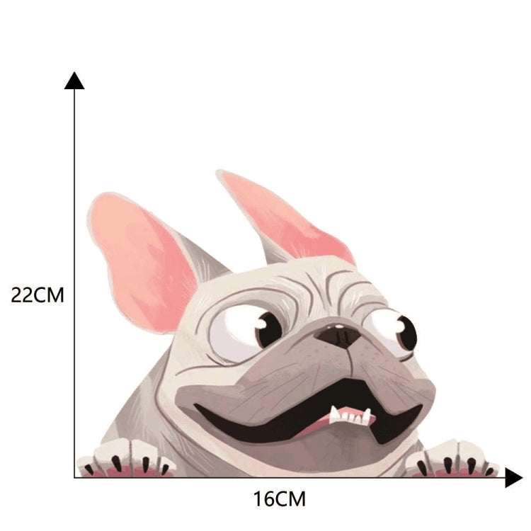 3 PCS D-840 Three-Dimensional Personalized Graphic Car Sticker Puppy Cartoon Colorful Vinyl Decals For Car Windows, A, B, C