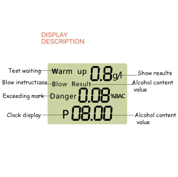 HT-611 Alcohol Tester High Resolution Audio Breathing Alcohol Tester, HT-611