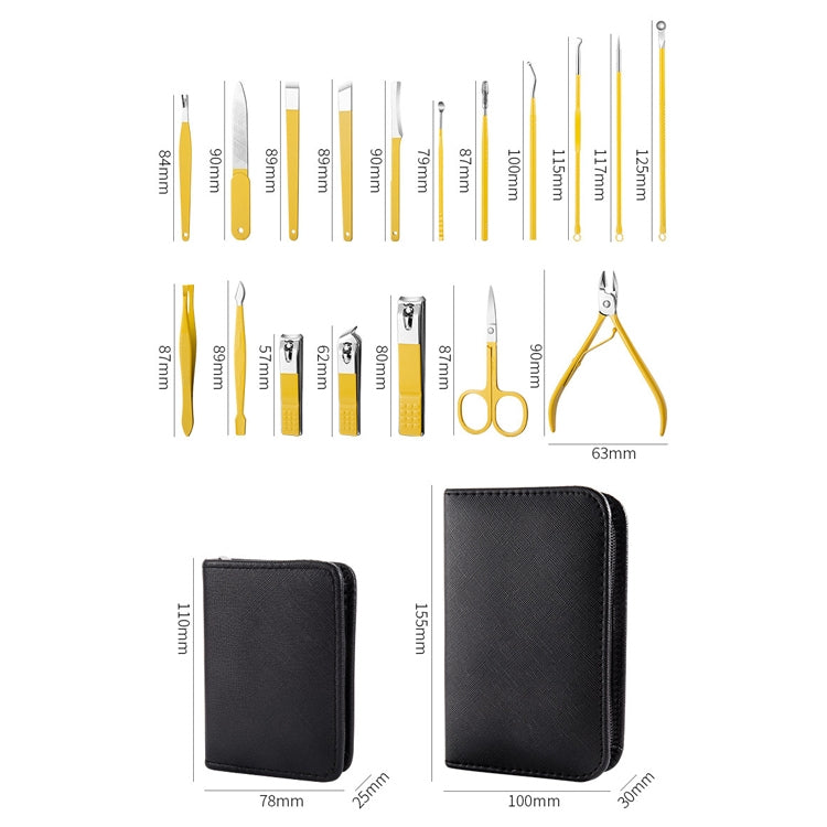 9 In 1 Nail Clipper Set Manicure Set Stainless Steel Nail Clipper Manicure Tool, 9 In 1, 18 In 1 Yellow, 26 In 1 Pink, 26 In 1 Black
