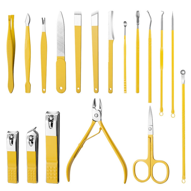 9 In 1 Nail Clipper Set Manicure Set Stainless Steel Nail Clipper Manicure Tool, 9 In 1, 18 In 1 Yellow, 26 In 1 Pink, 26 In 1 Black